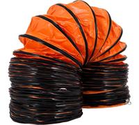 9,8 m de tuyau de transport d'air Diamètre du ventilateur 30,48 cm Tuyau d'air chaud 35 x 35 x 28 cm Tuyau d'aération Tuyau de chantier Orange Tuyau d'aération pour soufflerie de chauffage Conduite d'