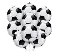 9 ballons de football, 4 ballons en forme de football en aluminium pour la décoration de fêtes