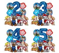 9 ballons en aluminium Pat' Patrouille, chiffres et figurines, décoration de fête, cadeau pour bébé, Chase Skye Number 3
