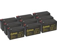 9 batteries AGM de type Kung Long WP7,2-12A F2, 12V, 7,2Ah – compatibles avec l'onduleur Benning Enertronic de 3,75 kVA