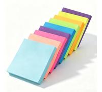 9 blocs de notes adhésives, 76 x 76 mm, pour écrire, couleurs vives, repositionnables, pour la maison et le bureau, 100 feuilles par bloc, 900 feuilles au total