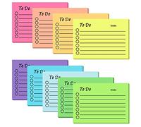 9 Blocs Notes Adhésives Lignées, 450 Feuilles, 10 x 7 cm, Multicolore | 9 couleurs, surface lisse, bonne adhérence, repositionnables, pour bureau, école et maison