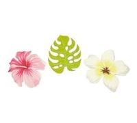 9 confettis bois fleur feuille tropicale - DEK0098 Multicolore G