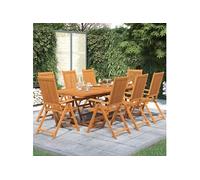 vidaXL 9-delige Tuinset massief acaciahout3079642 G
