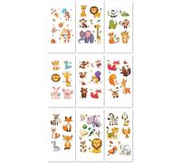 9 feuilles Tatouages Éphémères À Paillettes Colorées Sur Le Thème Des Animaux, Faciles À Laver, Pour Hommes Et Femmes, Pour Les Bras Et La Poitrine.