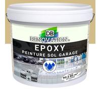 9 kg Beige - RESINE EPOXY Peinture sol Garage béton - PRET A L'EMPLOI - Trafic intense - Etanche et résistante