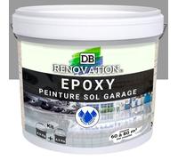 9 kg Gris - RESINE EPOXY Peinture sol Garage béton - PRET A L'EMPLOI - Trafic intense - Etanche et résistante