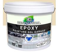 DB Rénovation Peinture Résine Epoxy sol béton Garage, parking - Ivoire clair 9KG Prêt à l'emploi - Trafic intense - Etanche