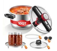 9 L et 3 niveaux de pression pour cuisiner viandes, riz et soupes, autocuiseur inox compatible tous feux