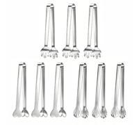 9 Mini Pinces Lot de de Service 12,5 cm en Acier Inoxydable et Trois styles, pince cuisine, pince cuisine inox, pince alimentaire, pince de cuisine, pour Buffet, Sucre et Apéritif