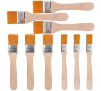 9 PCS Pinceau Peinture Mur Lasure Bois Exterieur Vernis - Lot Brosses Bricolage Nettoyage Poussière (15/25/30mm)