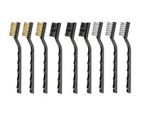 9 Pièce Mini Brosses Métalliques,Petite Brosse Metallique,Acier Nylon Laiton Brosse de Nettoyage pour Le Nettoyage des Scories de Soudure, de la Saleté et de la Rouille