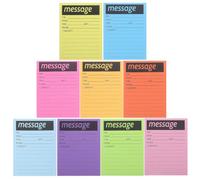 9 Pièces Bloc-notes de Messages Téléphoniques Fluo, Pages Lignées | Papier Épais Autocollant Repositionnable, Couleurs Vives Codées, Format Compact pour Bureaux, Téléphones et Comptoirs