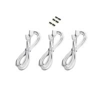 9 Pièces Câble D'extension Rgb pour Bande LED 4p, 2m, Double Tête | Connexion sans Soudure, Fils Cuivre et Pvc, Compatible Contrôleur, 4 Broches, Blanc Couleur Aléatoire