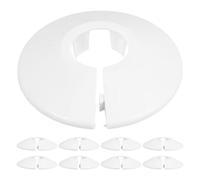 9 Pièces Cache Tuyau Mural ABS pour Trous de 12mm, Design Élégant | Finition Polie, Style Minimaliste Moderne, Cuisine et Salle de Bains, Cache les Conduits Visibles