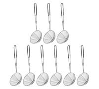 9 Pièces Cuillères à Filtre en Acier Inoxydable Multifonction | Filtre Perles de Thé et Frites, Nettoyage Facile, la Cuisine Quotidienne, Acier Inoxydable et Silicone