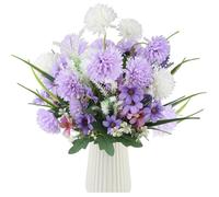 9 Pièces Fleurs Artificielles Bouquet de Fleurs Artificielles Haut de Gamme Fleur Artificielle pour Maiso FLEUR-PLANTE ARTIFICIELLE