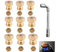 9 Pièces Gicleur Gaz Butane Universel Avec icleur Gaz Bouteille, Gicleur Gaz de Ville, Injecteur Gaz Butane, Buses et Injecteurs pour Bruleur Gaz Gaziniere Gaz (9 Pièces)