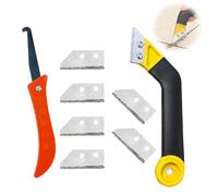 9 Pièces Kit Grattoir Joints Carrelage, Lame Diamantée Antidérapante | 7 lames remplaçables en carbure de tungstène,construction métallique robuste,rénovation de vieux joints de carrelage
