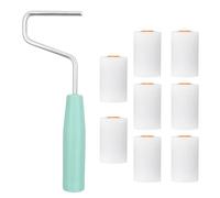 9 pièces kit rouleau peinture,avec 8 Manchons petit rouleau peinture,petit rouleau peinture,Poignée antidérapante, Pour Décoration Murale et Plafonds