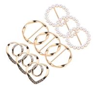 9 Pièces Pince à Foulard en Alliage de Zinc avec Cristaux | Lot, Fixation Légère et Portable, Grip Sûr pour Foulards et Chemises