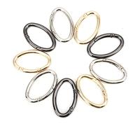 9 Pièces Pinces à Ressort à Ressort Rond Joint Torique à Ressort Anneaux Ovales Mousqueton Ovale Pince à Pression pour Bijoux de Sac et Fabrication Artisanale de Bricolage(#2)