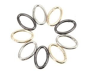 9 Pièces Pinces à Ressort à Ressort Rond Joint Torique à Ressort Anneaux Ovales Mousqueton Ovale Pince à Pression pour Bijoux de Sac et Fabrication Artisanale de Bricolage(#2)
