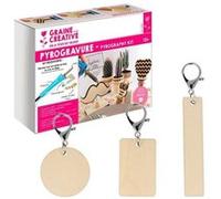 9 porte-clés bois à décorer Beige G