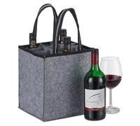 Relaxdays 6x Sacs pour 9 bouteilles feutre