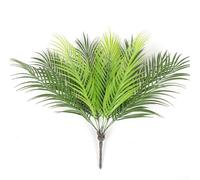 9 têtes artificielles pour bouquet de fougère, 53 x 70 cm, fausses feuilles de palmier en plastique avec tige en fer, feuillage vert pour la maison, le bureau, la décoration de fête de mariage et les