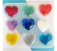 9 Trous 3d Coeur Gâteau Moule Mini Silicone Moule Glaces Chocolats Ustensiles De Cuisson Géométrique Moule Pendentif Moule Pour Bijoux À Bricoler Soi-Même Faisant