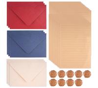 9 Vintage Enveloppe, 9 Autocollants de Cire, 20 A5 Papier a Lettre Kraft
