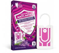 9 x Anti-mites Textiles | Jusqu’à 2 mois de protection par crochet | Anti-mites Vêtements | Antimites Vêtements Puissant | Parfum Lavande | Répulsifs à mites de vêtements