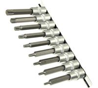 9 x embouts de tournevis TORX longs Bit Profil en T 1/2" T20-60 sur barrette enfichable