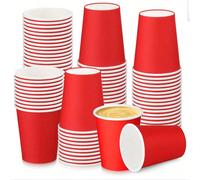 90/50/25/10 pièces Gobelets en papier jetables de 9 oz, Gobelets pour boissons froides/chaudes, Gobelets à lait, Gobelets à café, Convient pour le café, le thé, le pique-nique, le lait, le jus, Utilis