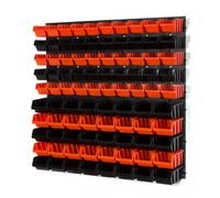 90 bacs gerbables avec étagère murale 80 x 80 cm | étagère murale de stockage