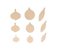 90 Mini décorations boules de Noël en bois