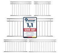 90 x 128 cm balcon V2 A Rambarde fenêtre en acier inoxydable Français balcon Grille neuf
