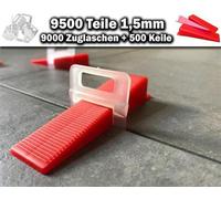 9000 languettes de traction 1,5 mm + 500 cales - Système de nivellement pour carreaux KACHEL GOTT®