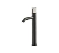 Manopola mitigeur lavabo haut gris gun métal et marbre Essebagno