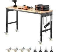 907kg Etabli table de travail - avec prise & tableau électrique - dimensions : 1524x559x711-1030mm