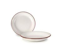908028 assiette creuse email bordeaux 28 cm