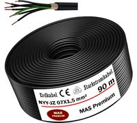 90m de câble de terre Câble de courant fort NYY-JZ 7X1,5 mm² Câble électrique
