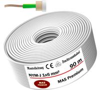 90m de câble électrique pour locaux humides Câble sous gaine NYM-J 1x6 mm² Câble électrique