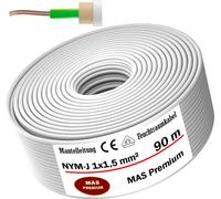 90m de câble électrique pour locaux humides Conduite sous gaine NYM-J 1x1,5 mm² Câble électrique