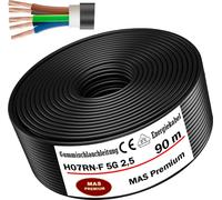 90m de câble souple en caoutchouc Câble de chantier H07RN-F 5G2,5 Flexible pour appareils