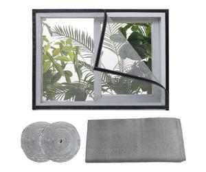 90x155cm,Moustiquaire Fenetre Universelle Anti Moustique Fenetre avec Bande Adhésive Maille Fine Filet Ecran Fenêtre sans Perçage