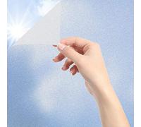 90x200cm Film pour fenêtre Film de Verre dépoli Opaque Auto-adhésif Film de confidentialité Anti-UV avec adhérence Film de Verre pour Salle de Bain à Domicile ou Bureau Verre en Plastique Blanc