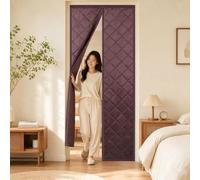 90X200cm Rideau Thermique,Rideau Isolant Hiver Anti-Froid pour Portes | Rideau Magnétique Isolant Thermique Coupe-Vent et Anti-Froid Économe en Énergie pour Porte Balcon ou Terrasse,Sans Perçage