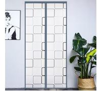 90x210cm Magnétique Rideau de Porte Isolant Thermique, EVA Semi-transparent, Anti Froid Porte Entrée Cuisine, Coupe-vent, Imperméab